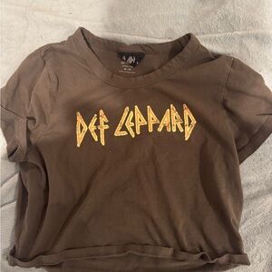 Cotton On Brown Def Leppard Kids Tee